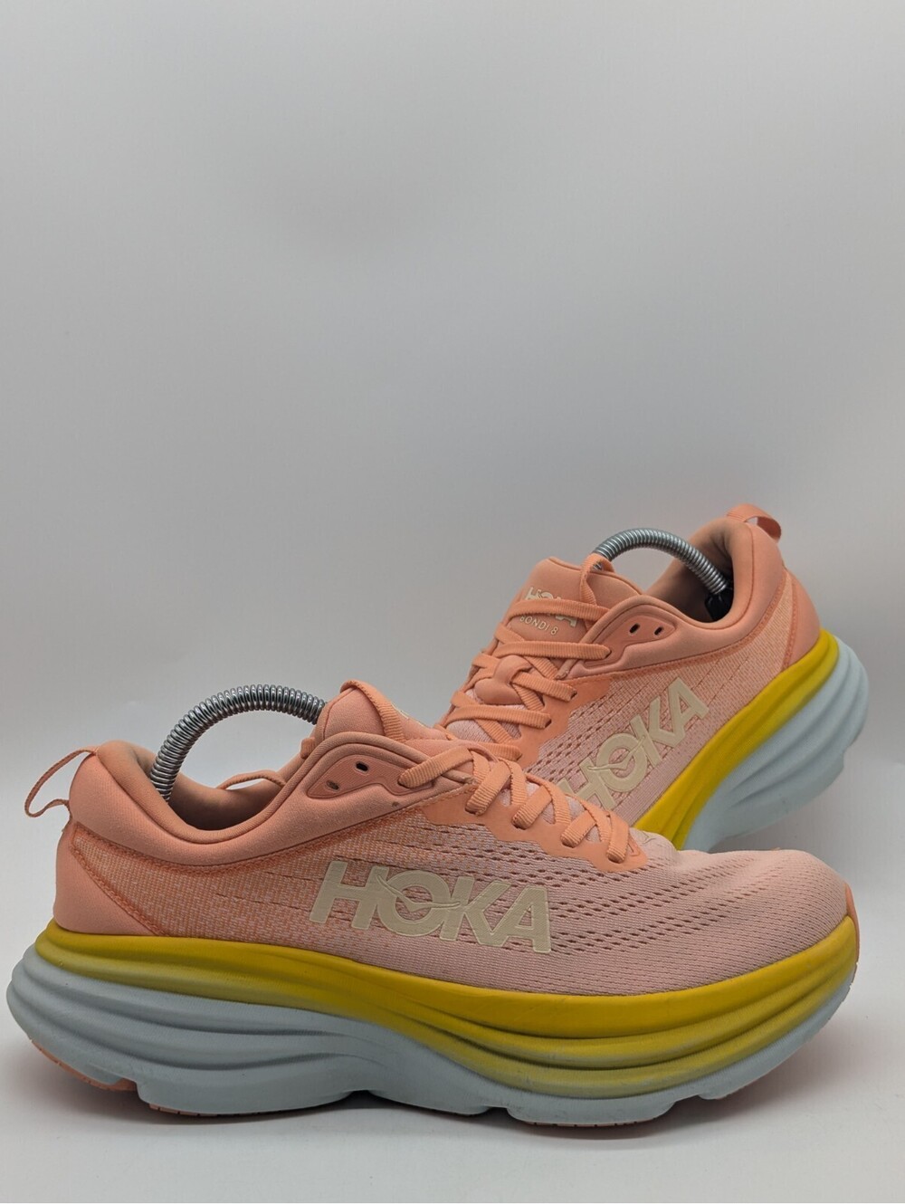 Hoka One One Bondi 8 Running Shoes Women's Size 9.5 Peach Parfait 1127952-SCPP
